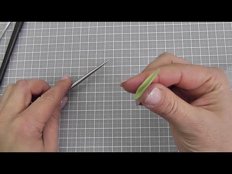 Видео: Стебель и листья крокуса из холодного фарфора