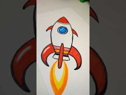 Видео: Как рисовать ракету. Rocket. #art#рисуемсмалышами#felt-tippens#rocket#space
