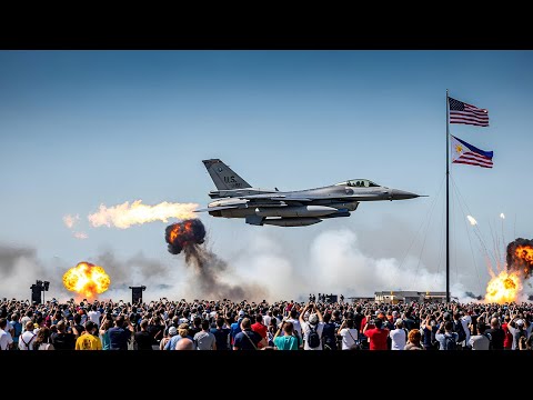Видео: Филиппины удивлены масштабным прибытием американских истребителей F-16 на авиабазу Кларк.