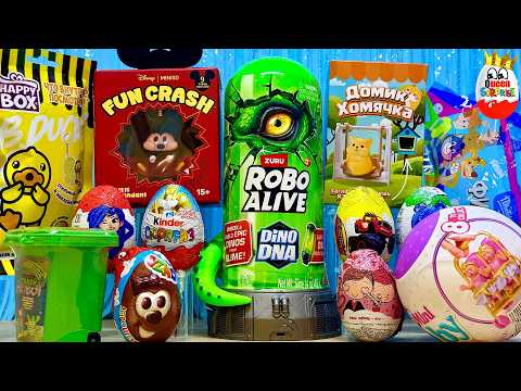 Видео: Мульт Mix!FUN CRACH MINISO,RoBo ALIVE DiNO DNA,ПРосТоКваШиНо,Мусорные Роботы,My Mini Baby 2,OZMO