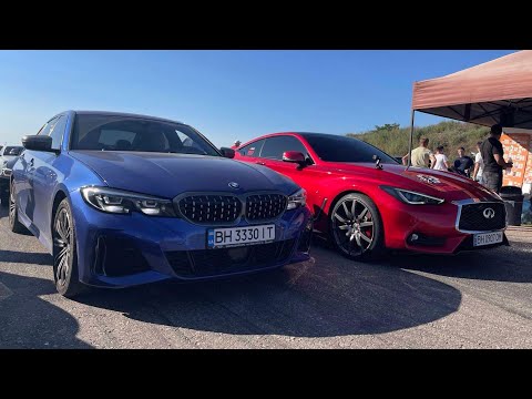 Видео: Гонка на BMW M340 vs Infiniti Q60 RED SPORT, Audi S4 и не только