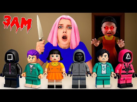 Видео: что внутри? РАЗРЕЗАЕМ ЛЕГО ФИГУРКИ «ИГРА В КАЛЬМАРА 3» В 3 ЧАСА НОЧИ !!!