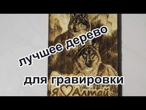 Видео: лазерная гравировка разных пород дерева  laser engraving