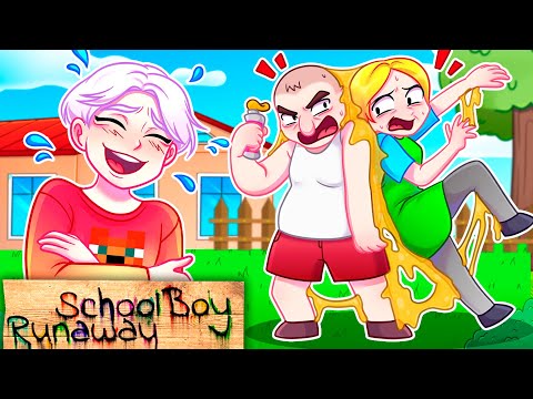 Видео: 😨 Майнкрафт но Мы Склеены со ЗЛЫМИ РОДИТЕЛЯМИ в SCHOOLBOY RUNAWAY!