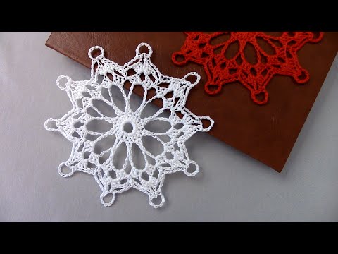 Видео: Простая снежинка крючком /crochet snowflake for beginners
