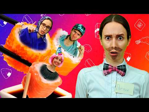 Видео: МЫЖСЕМЬЯ вернулись В СУШИ БАР 😱 Официант в шоке! / День Рождения Виолетты