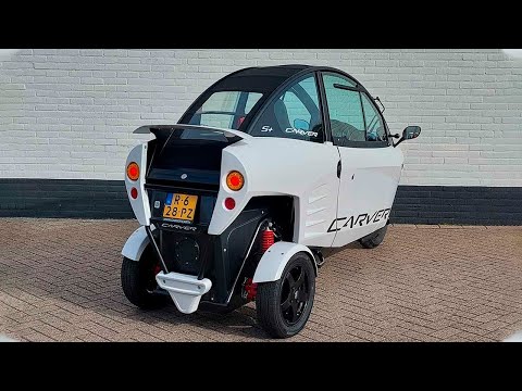 Видео: Электрический трёхколёсный автомобиль Carver S+: максимально экологичное транспортное средство с ...