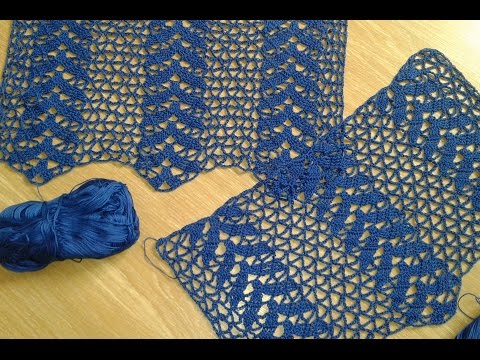 Видео: Платье крючком "Листья". Часть 4.