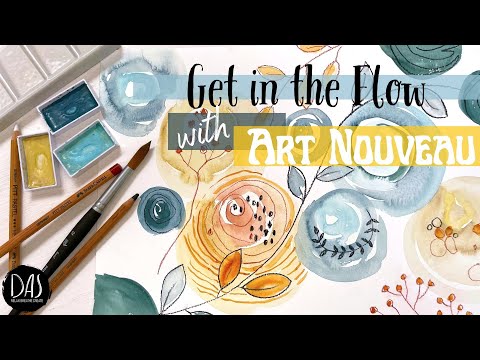 Видео: Рисование для удовольствия — простая акварельная абстракция для начинающих и любителей