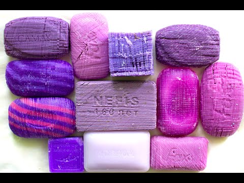 Видео: АСМР нарезка сухих кубиков. Фиолетовый сет № 5