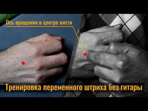 Видео: Тренировка переменного штриха без гитары | Расслабление лучезапястного сустава