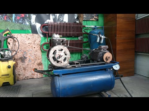 Видео: ,,Новый,, компрессор для мастерской. Из движка от мотоблока.