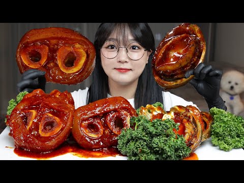 Видео: Острые тушеные говяжьи ножки с морскими ушками🔥Mukbang Asmr