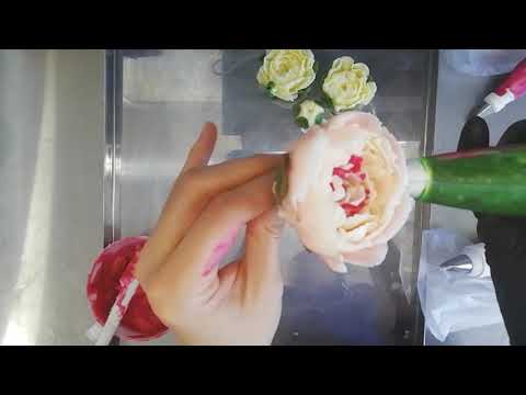 Видео: Цветы из масляного крема "Глазурь". Buttercream flowers Запись эфира 05.04.2019