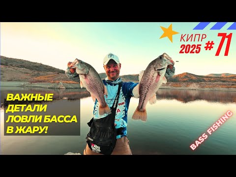 Видео: Рыбалка на Кипре.Важные детали,ловли басса в жару! Часть -71.Сезон 2025