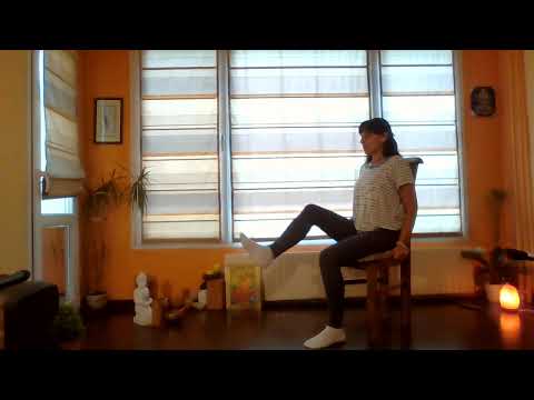 Видео: Йога на стол за крака, бедра и корем #7 | Йога с Илиана