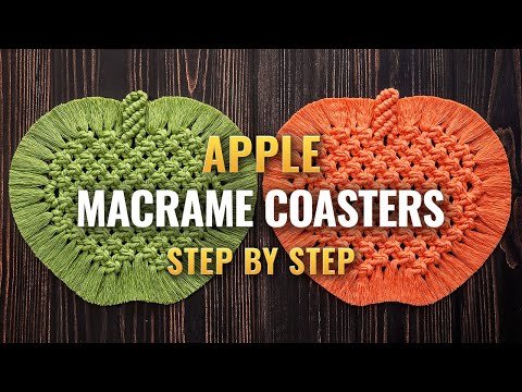 Видео: Салфетка в форме яблока | macrame DIY | Урок макраме для начинающих