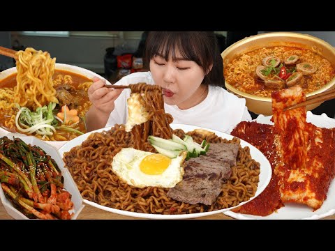 Видео: 3 способа приготовить 3 вида корейской лапши🍜Самгёпсаль Шин Рамен, Джапагетти с говядиной