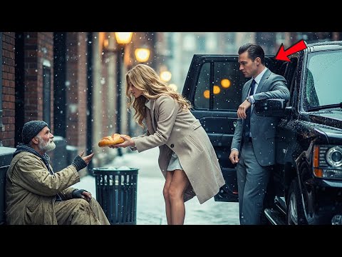 Видео: Бездомная девушка помогла голодному старику — не зная, что за ними наблюдал мужчина…