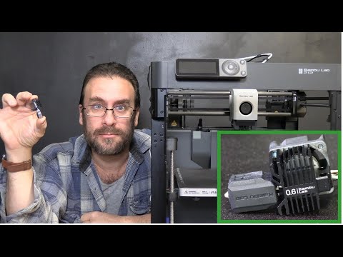Видео: Замените или модернизируйте горячий конец Bambu P1P / P1S на сопло из закаленной стали или устано...