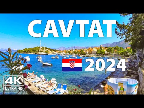 Видео: Цавтат Хорватия Прогулка Walking Tour ☀️ 4K с Субтитрами