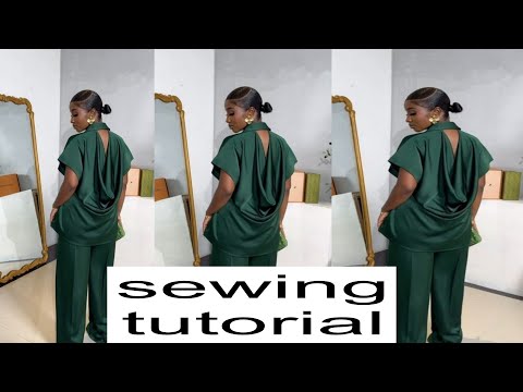 Видео: Как сшить стильную рубашку на пуговицах с воротником-хомутом на спине / Простое пошаговое руковод...