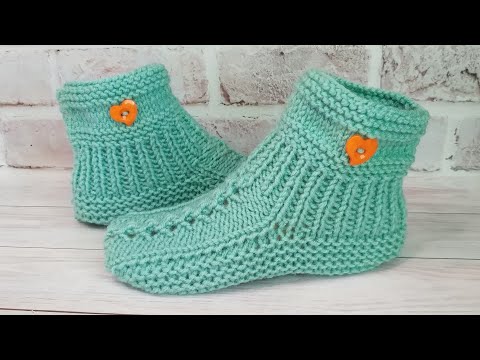 Видео: #ПодробныйМК Носочки На Двух Спицах с Ажурным Мыском.