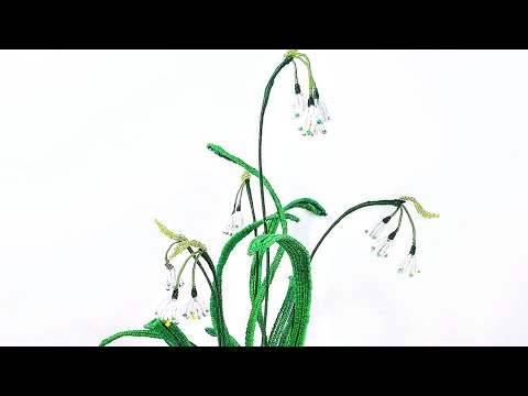 Видео: Весенняя снежинка/Белоцветник из бисера МК от Koshka2015 - цветы из бисера,  бисероплетение Beads