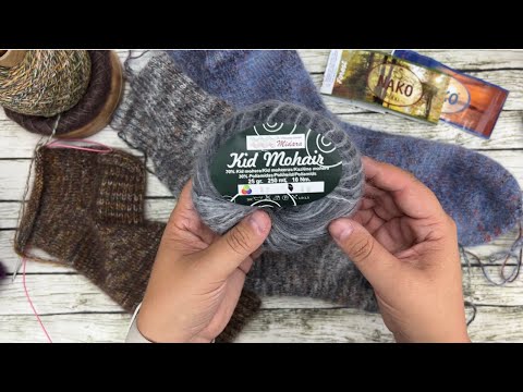 Видео: Моя вязальная неделя Но27/23. Вяжу носки с kid mohair.