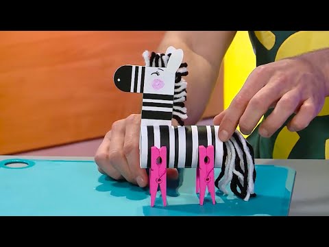 Видео: ☀️С добрым утром, малыши!  Картонная зебра - Мастерская!