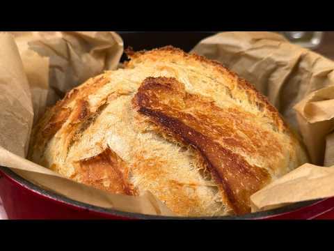 Видео: Голландский хлеб без замеса | Поднимается за ночь, мягкий и воздушный мякиш