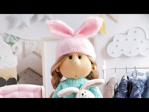 Видео: Мастер класс Шапочка зайка для куклы урок 1