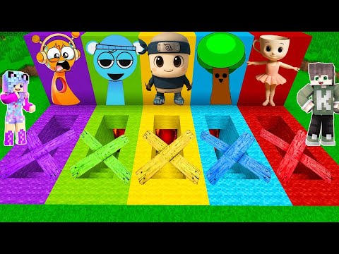 Видео: ВЫБЕРИ ПРАВИЛЬНЫЙ ЗАКРЫТЫЙ ПОДВАЛ СПРУНКИ АСАСИНО КАПУЧИНО БЕЙБИ БАЛЕРИНА МЕМ БРЕЙНРОТ В МАЙНКРАФТ