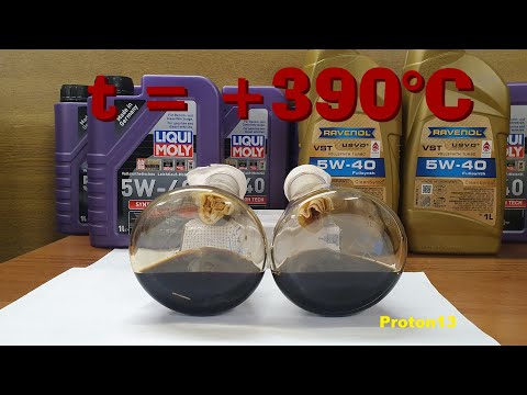 Видео: LIQUI MOLY SYNTHOIL HIGH TECH 5W-40 жарим до 390°C и сравниваем с Ravenol VST 5W40