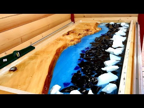 Видео: Table made of epoxy resin - from the first time. Стол из эпоксидной смолы - с первого раза