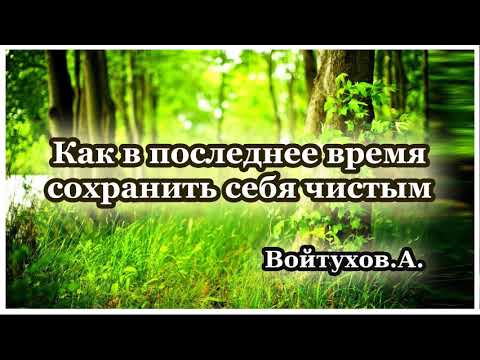 Видео: "Как в последнее время сохранить себя чистым" Войтухов А Проповедь. МСЦ ЕХБ 2019