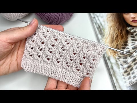 Видео: Вы удивитесь! Красивейшие тонкие косички спицами для вязания джемперов, палантинов