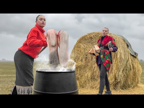 Видео: Копченый Говяжий Язык с Супом из Домашней лапши! Жизнь в деревне