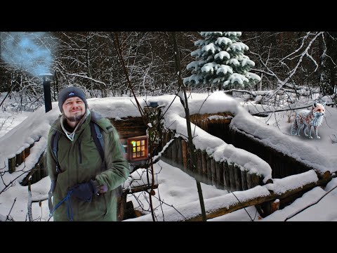 Видео: ДОБРАЛСЯ до подземной ИЗБЫ после МЕТЕЛИ❄ | Укрылся от зимней стужи и переночевал | Организую быт