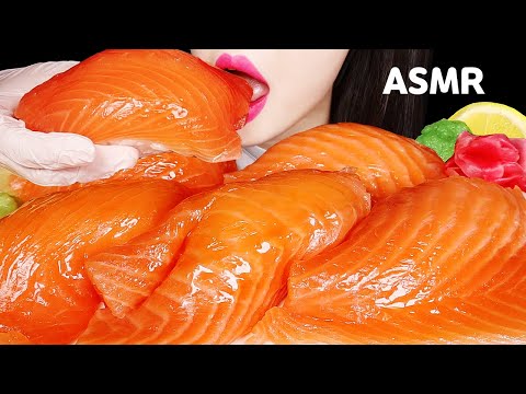 Видео: ASMR GIANT Суши с лососем и сашими EATING SOUNDS MUKBANG