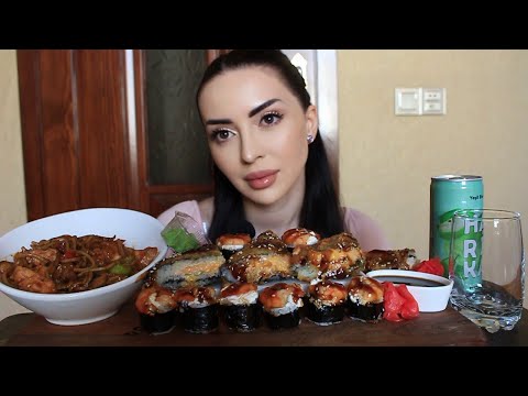 Видео: РАССТАВАНИЕ ⚡️ Лапша 🍜 с рыбой и Роллы ⚡️Mukbang Ayka Emilly