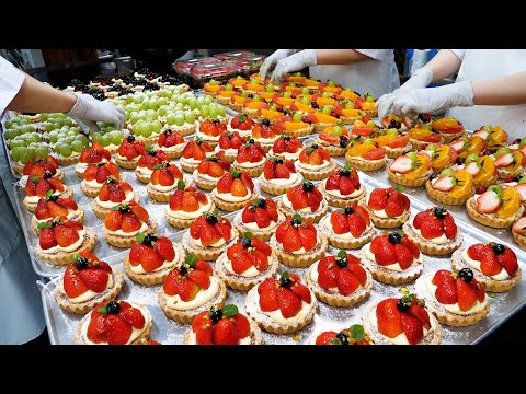 Видео: достаточно сочно! лучший мини-фруктовый пирог с различными фруктами - Корейская уличная еда