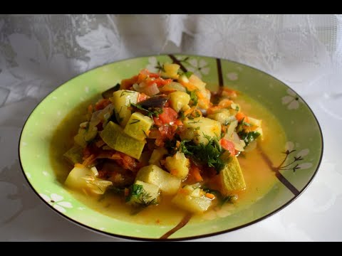 Видео: Овощное рагу с кабачками и баклажанами в мультиварке