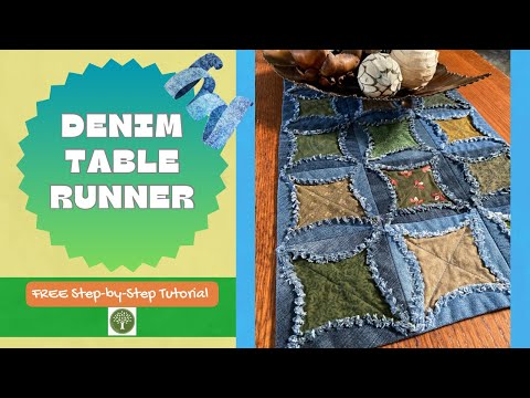 Видео: Как сшить джинсовую дорожку для стола на кафедральном окне с помощью швейной машинки, БЕСПЛАТНОЕ ...