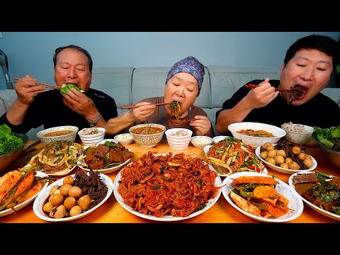 Видео: Корейская домашняя сытная еда! Чапче, жареная свинина - шоу Mukbang eating show