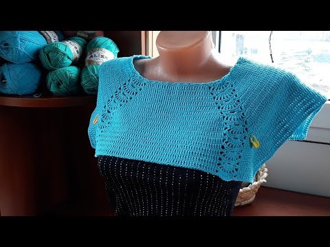 Видео: Платье крючком (голубое). Часть 3. Росток.