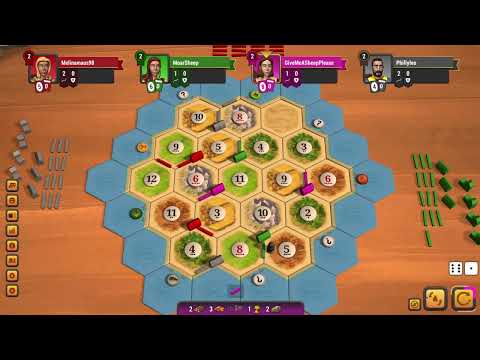 Видео: Колонизаторы - Трое не могут поделить дорогу! Игра с комментариями. Catan Universe