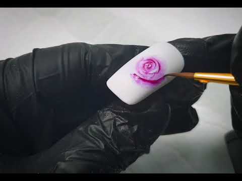 Видео: Moda Nails- Акварельная роза. Дизайн ногтей.