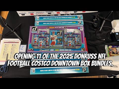 Видео: Открытие 11-го набора купонов Donruss NFL Football Costco Downtown Box Bundles 2025 года