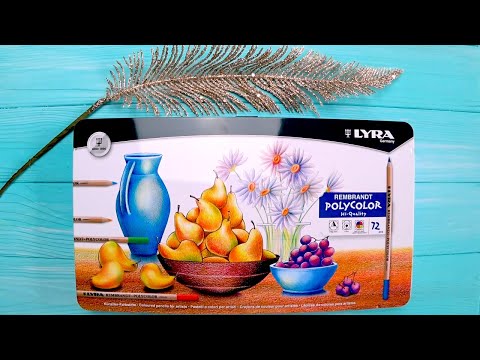 Видео: Карандаши Lyra rembrandt polycolor pencils 72 | распаковка | обзор | имхо обзор цветных карандашей